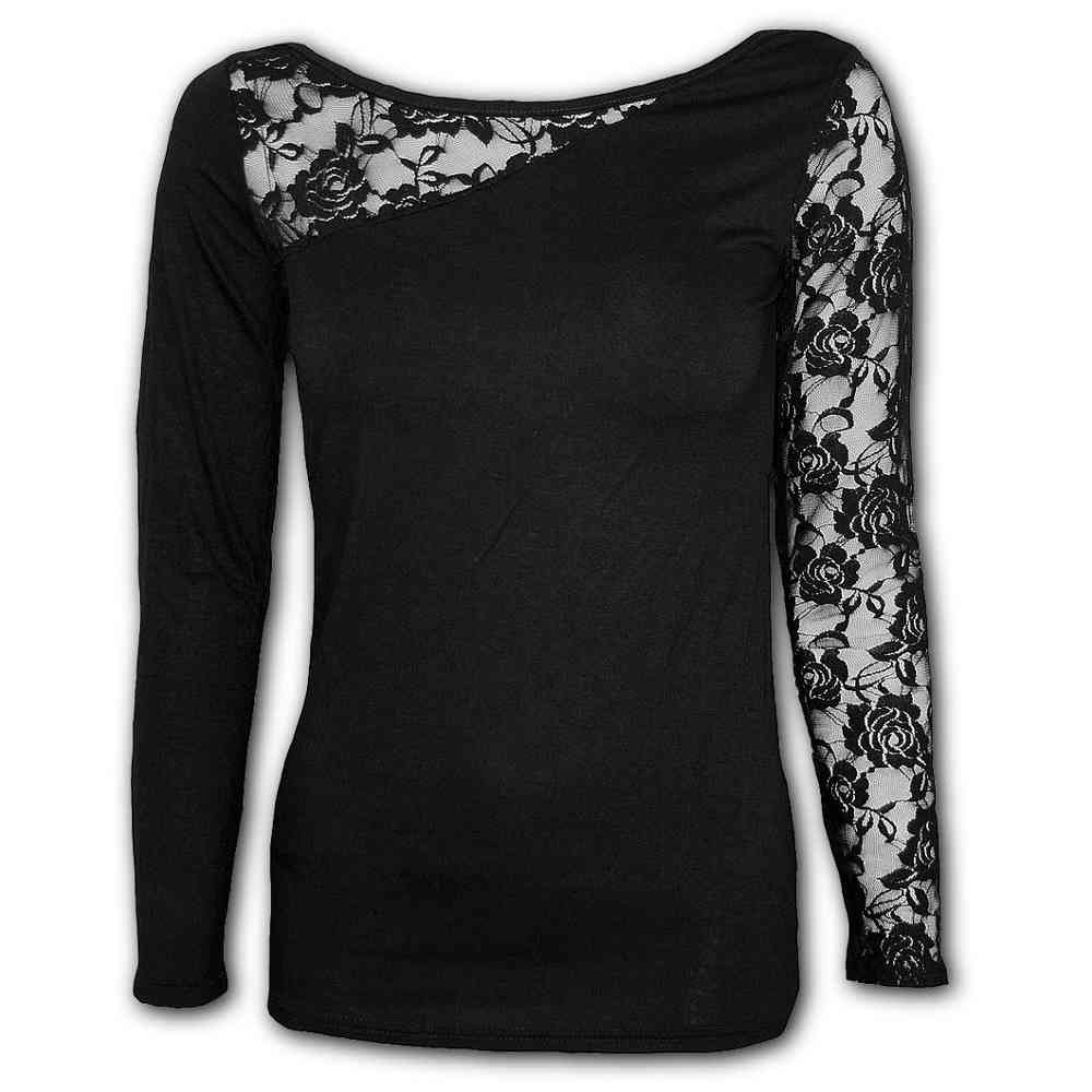 Spiral - GOTHIC ELEGANCE Longsleeve top - Black